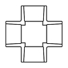 1/2 PVC 40 SOC CROSS - - Pressure